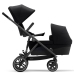 Cybex Gazelle S Deep Black Dvīņu Ratiņi