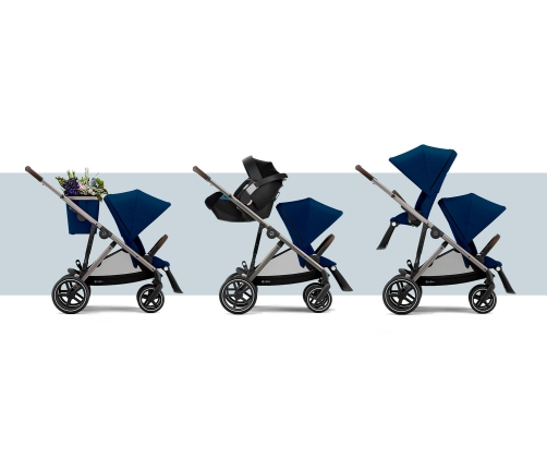 Cybex Gazelle S Lava Grey Pastaigu Bloks