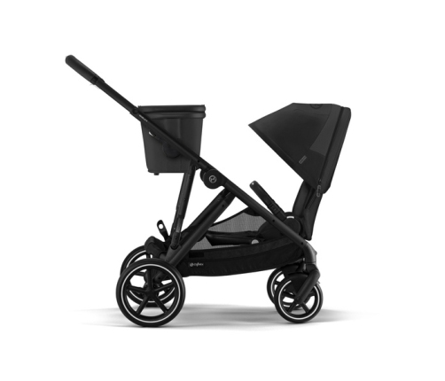 Cybex Gazelle S Moon Black Melns rāmis Dvīņu Ratiņi