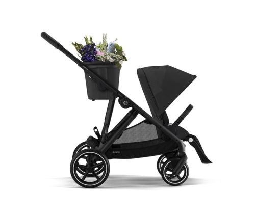 Cybex Gazelle S Moon Black Melns rāmis Dvīņu Ratiņi