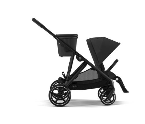 Cybex Gazelle S Moon Black Melns rāmis Dvīņu Ratiņi