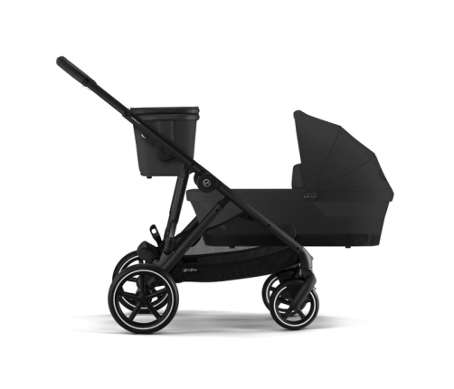 Cybex Gazelle S Moon Black Melns rāmis Dvīņu Ratiņi