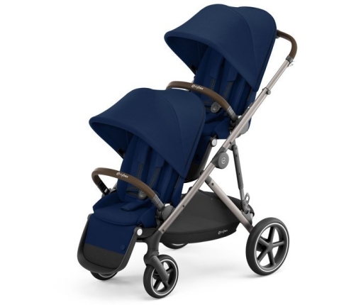 Cybex Gazelle S Navy Blue + Aton M I-Size Dvīņu Ratiņi