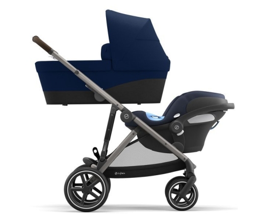 Cybex Gazelle S Navy Blue + Aton M I-Size Dvīņu Ratiņi