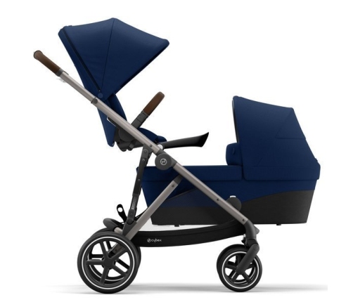 Cybex Gazelle S Navy Blue + Aton M I-Size Dvīņu Ratiņi