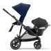 Cybex Gazelle S Navy Blue + Aton M I-Size Коляска для двойняшек