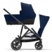 Cybex Gazelle S Navy Blue + Aton M I-Size Коляска для двойняшек