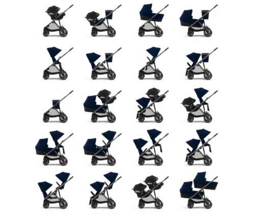 Cybex Gazelle S Navy Blue/Taupe Dvīņu Ratiņi