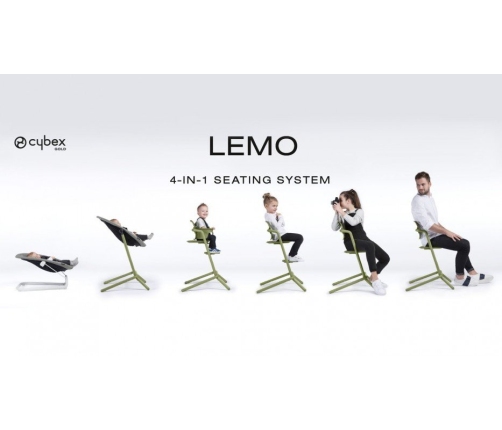 Cybex Lemo 3in1 Sand White Barošanas Krēsls