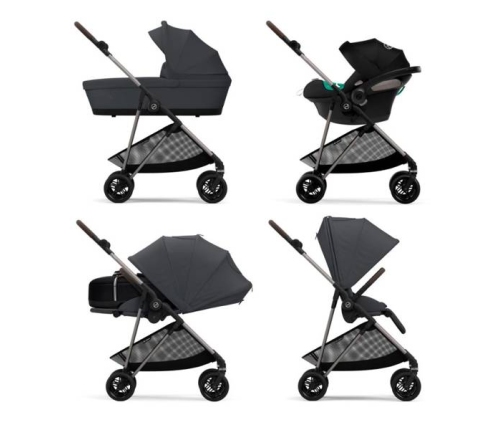 Cybex Melio Carbon New Monument Grey Pastaigu Ratiņi