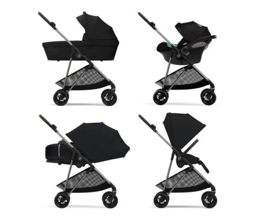 Cybex Melio Carbon New Moon Black Pastaigu rati