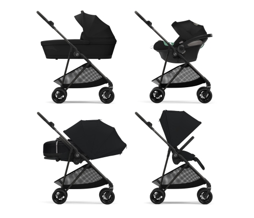 Cybex Melio New Carbon Moon Black Прогулочная Коляска