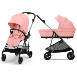 Cybex Melio Hibiscus Red / Taupe Bērnu Ratiņi 2in1