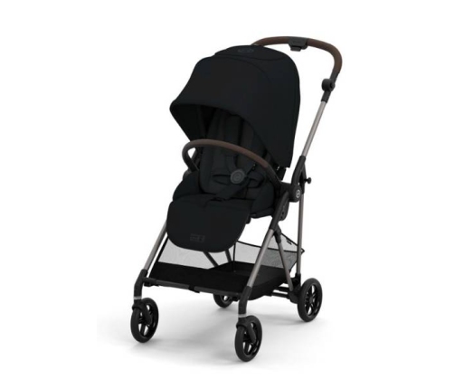 Cybex Melio Moon Black / Taupe Bērnu Ratiņi 2in1