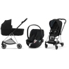 Cybex Mios 3.0 + Cloud Z2 i-Size Deep Black + Chrome black frame Bērnu Ratiņi 3in1