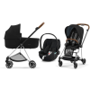 Cybex Mios 3.0 + Cloud Z2 i-Size Deep Black + Chrome brown frame Bērnu Ratiņi 3in1