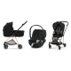 Cybex Mios 3.0 + Cloud Z2 i-Size Deep Black + Rose gold frame Bērnu Ratiņi 3in1