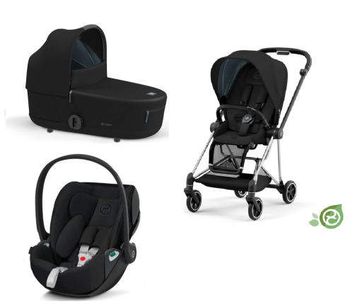 Cybex Mios 3.0 + Cloud Z2 i-Size Eco Onyx Black + Chrome Black frame Детская Коляска 3in1