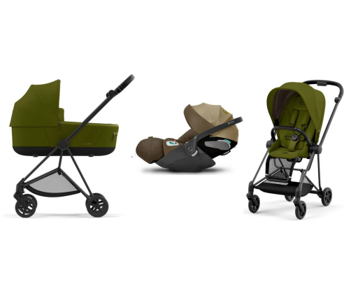 Cybex Mios 3.0 + Cloud Z2 i-Size Khaki Green + Matt black frame Bērnu Ratiņi 3in1