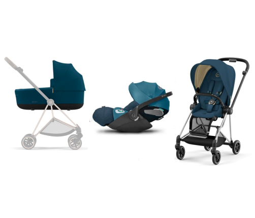 Cybex Mios 3.0 + Cloud Z2 i-Size Mountain Blue + Chrome black frame Детская Коляска 3in1