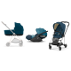 Cybex Mios 3.0 + Cloud Z2 i-Size Mountain Blue + Chrome black frame Bērnu Ratiņi 3in1