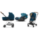 Cybex Mios 3.0 + Cloud Z2 i-Size Mountain Blue + Chrome brown frame Bērnu Ratiņi 3in1