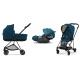 Cybex Mios 3.0 + Cloud Z2 i-Size Mountain Blue + Matt black frame Bērnu Ratiņi 3in1