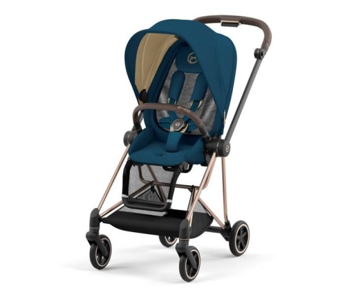 Cybex Mios 3.0 + Cloud Z2 i-Size Mountain Blue + Rose gold frame Bērnu Ratiņi 3in1