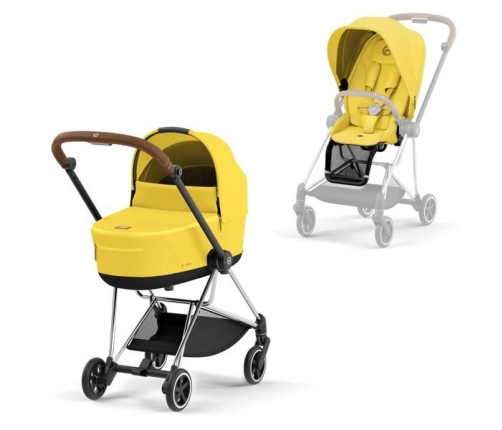 Cybex Mios 3.0 + Cloud Z2 i-Size Mustard Yellow + Chrome brown frame Bērnu Ratiņi 3in1