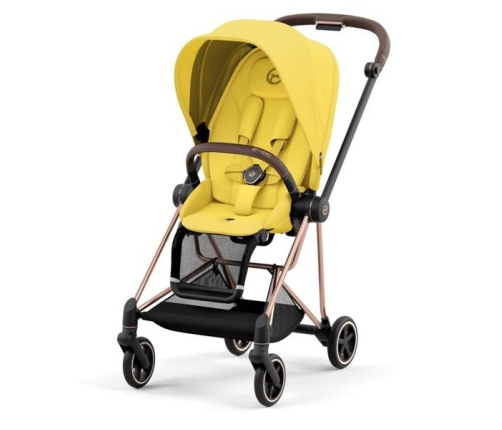 Cybex Mios 3.0 + Cloud Z2 i-Size Mustard Yellow + Rose gold frame Bērnu Ratiņi 3in1