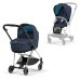 Cybex Mios 3.0 + Cloud Z2 i-Size Nautical Blue + Chrome black frame Bērnu Ratiņi 3in1