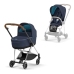 Cybex Mios 3.0 + Cloud Z2 i-Size Nautical Blue + Chrome brown frame Bērnu Ratiņi 3in1