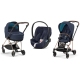 Cybex Mios 3.0 + Cloud Z2 i-Size Nautical Blue + Rose gold frame Bērnu Ratiņi 3in1