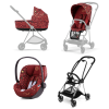 Cybex Mios 3.0 + Cloud Z2 i-Size Rosenrot Red + Chrome black frame Bērnu Ratiņi 3in1