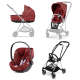 Cybex Mios 3.0 + Cloud Z2 i-Size Rosenrot Red + Chrome black frame Детская Коляска 3in1