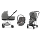 Cybex Mios 3.0 + Cloud Z2 i-Size Soho Grey + Chrome black frame Bērnu Ratiņi 3in1