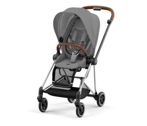 Cybex Mios 3.0 + Cloud Z2 i-Size Soho Grey + Chrome brown frame Bērnu Ratiņi 3in1