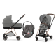 Cybex Mios 3.0 + Cloud Z2 i-Size Soho Grey + Rose gold frame Детская Коляска 3in1