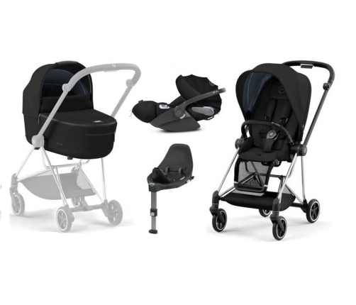 Cybex Mios 3.0 Deep Black + Cloud Z I-Size + Chrome Black frame Детская Коляска 4in1