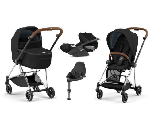 Cybex Mios 3.0 Deep Black + Cloud Z I-Size + Chrome Brown frame Bērnu Ratiņi 4in1