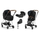 Cybex Mios 3.0 Deep Black + Cloud Z I-Size + Chrome Brown frame Bērnu Ratiņi 4in1