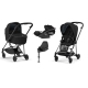 Cybex Mios 3.0 Deep Black + Cloud Z I-Size + Matt Black frame Bērnu Ratiņi 4in1