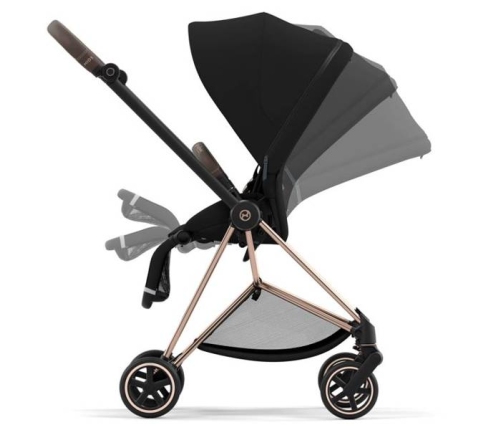 Cybex Mios 3.0 Deep Black + Cloud Z I-Size + Rose gold frame Bērnu Ratiņi 4in1