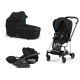 Cybex Mios 3.0 Deep Black Plus + Cloud Z I-Size + Chrome Black frame Bērnu Ratiņi 3in1