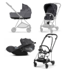 Cybex Mios 3.0 Dream Grey Simply Flowers + Cloud Z I-Size + Chrome Black frame Bērnu Ratiņi 3in1