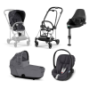 Cybex Mios 3.0 Dream Grey Simply Flowers + Cloud Z I-Size + Chrome Black frame Детская Коляска 4in1