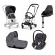 Cybex Mios 3.0 Dream Grey Simply Flowers + Cloud Z I-Size + Chrome Black frame Детская Коляска 4in1