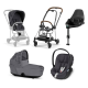 Cybex Mios 3.0 Dream Grey Simply Flowers + Cloud Z I-Size + Chrome Brown frame Детская Коляска 4in1