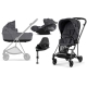 Cybex Mios 3.0 Dream Grey Simply Flowers + Cloud Z I-Size + Matt Black frame Bērnu Ratiņi 4in1