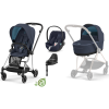 Cybex Mios 3.0 Eco Dark Navy + Cloud Z2 I-Size + Chrome Black frame Bērnu Ratiņi 4in1